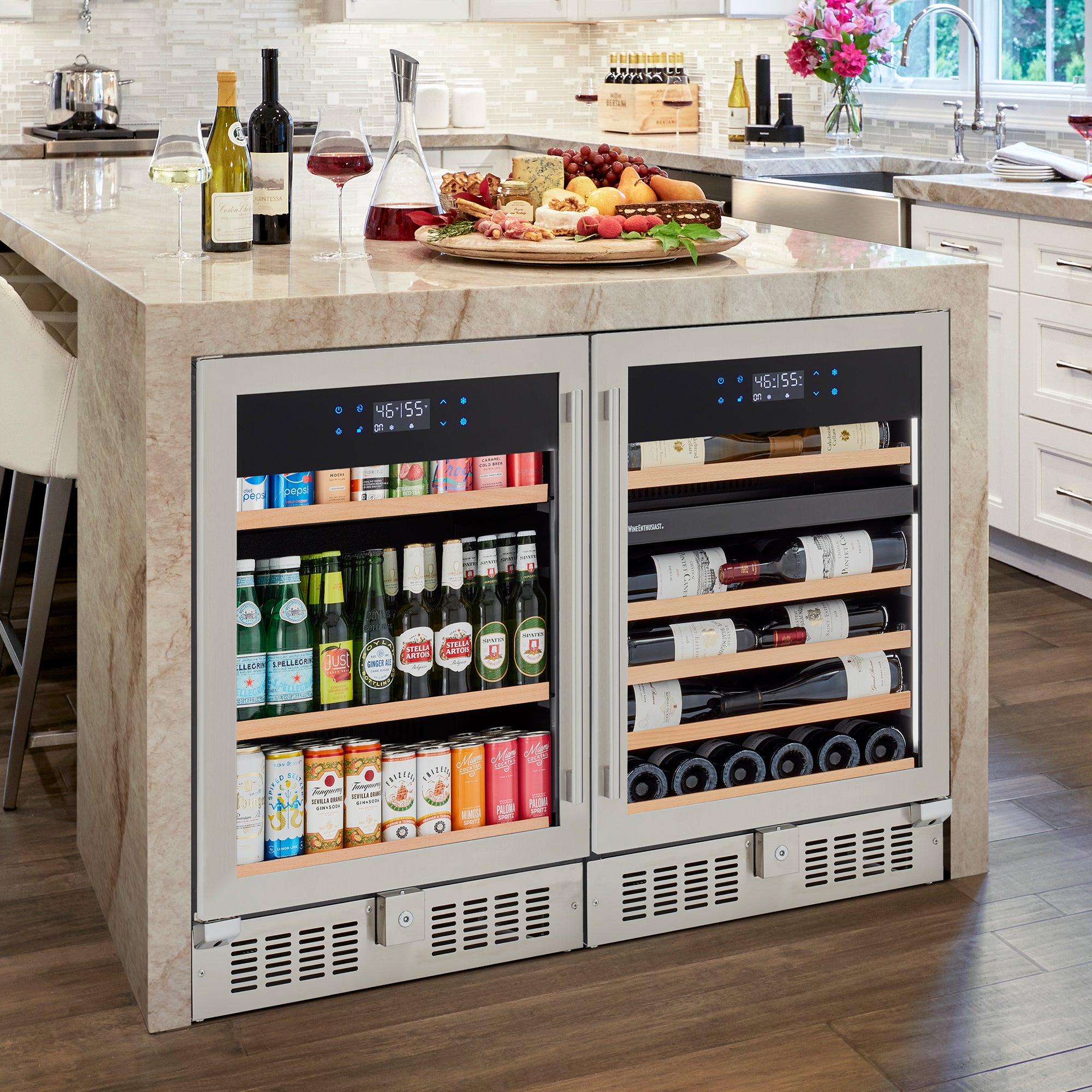 Wine Enthusiast Latitude S Smart Wi-Fi Undercounter Wine and Beverage Station