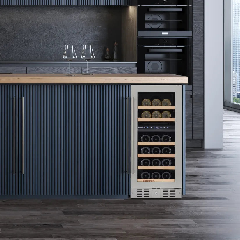 Wine Enthusiast Latitude S 15" Smart Wi-Fi Undercounter Dual Zone Wine Cellar