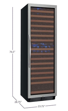 Allavino  FlexCount Classic II Tru-Vino 172 Bottle Dual Zone Stainless Steel Right Hinge Wine Refrigerator YHWR172-2SR20