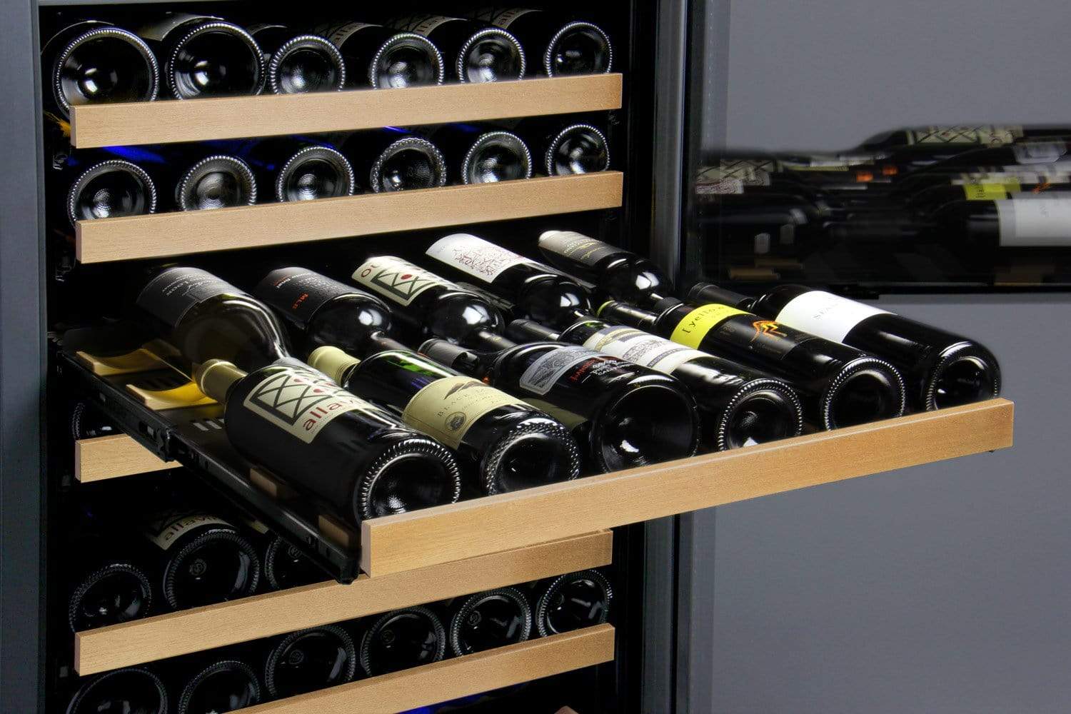 Allavino  FlexCount II Tru-Vino 344 Bottle Four Zone Black Wine Fridge 2X-VSWR172-2B20