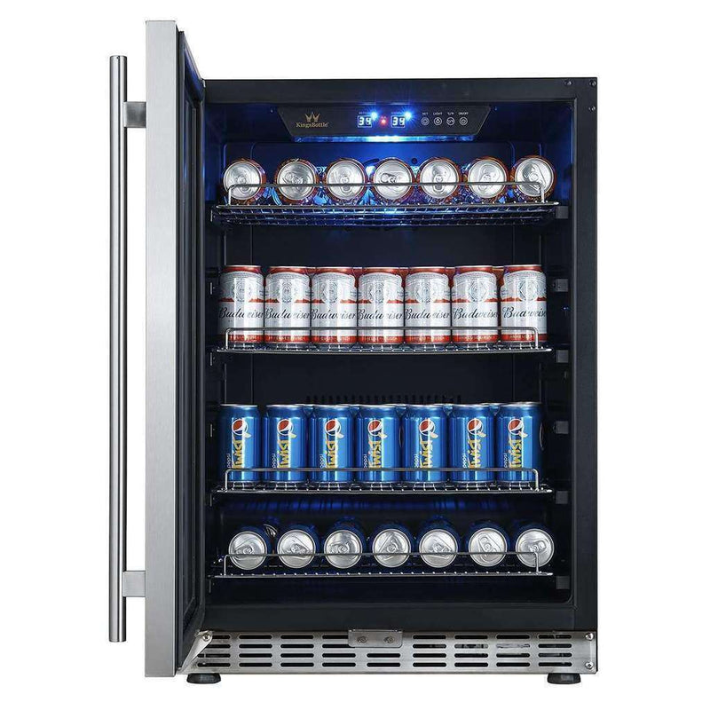 WineCools- KBUSF54B 24 inch Beverage Refrigerator | Triple Glassdoor With Two Low-E