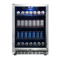 WineCools- KBUSF54B 24 inch Beverage Refrigerator | Triple Glassdoor With Two Low-E