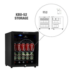 WineCools- KBU-52-BP 45 Can Compressor Mini Bar Fridge