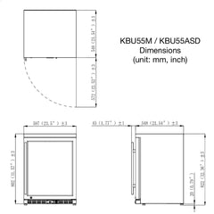 WineCools- KBU55ASD 24 Inch Outdoor Beer Fridge Cooler Stainless Steel