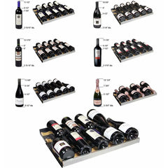 Allavino FlexCount II Tru-Vino 121 Bottle Dual Zone Stainless Steel Right Hinge Wine Fridge VSWR121-2SR20