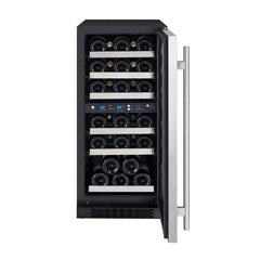 Allavino FlexCount II Tru-Vino 30 Bottle Dual Zone Stainless Steel Left Hinge Wine Fridge VSWR30-2SL20