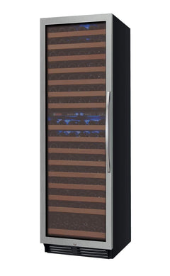 Allavino FlexCount Classic II Tru-Vino 172 Bottle Dual Zone Stainless Steel Left Hinge Wine Refrigerator YHWR172-2SL20