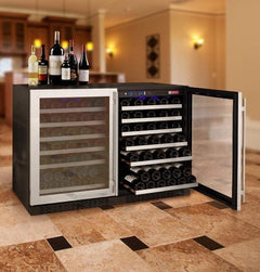 Allavino FlexCount II Tru-Vino 112 Bottle Dual Zone Stainless Steel Wine Fridge 2X-VSWR56-1S20