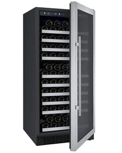 Allavino FlexCount II Tru-Vino 128 Bottle Single Zone Stainless Steel Right Hinge Wine Refrigerator VSWR128-1SR20