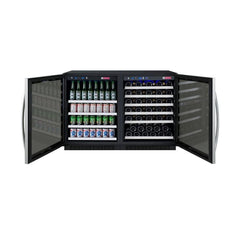 Allavino  FlexCount II Tru-Vino 56 Bottle/154 Can Dual Zone Stainless Steel Beverage/Wine Fridge 3Z-VSWB24-2S20