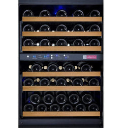 Allavino FlexCount II Tru-Vino 56 Bottle Dual Zone Black Left Hinge Wine Fridge VSWR56-2BL20