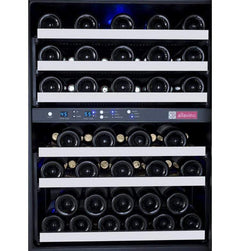 Allavino FlexCount II Tru-Vino 56 Bottle Dual Zone Stainless Steel Right Hinge Wine Fridge VSWR56-2SR20