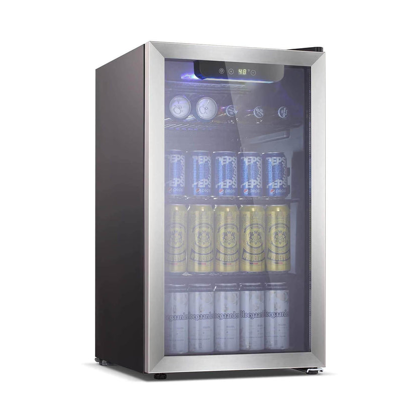 Antarctic Star Beverage Refrigerator -145 Can Mini Fridge with Adjustable Removable Shelves