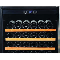 Smith & Hanks 166 Bottle Single Zone Smoked Black Glass Wine Fridge RW428SRG